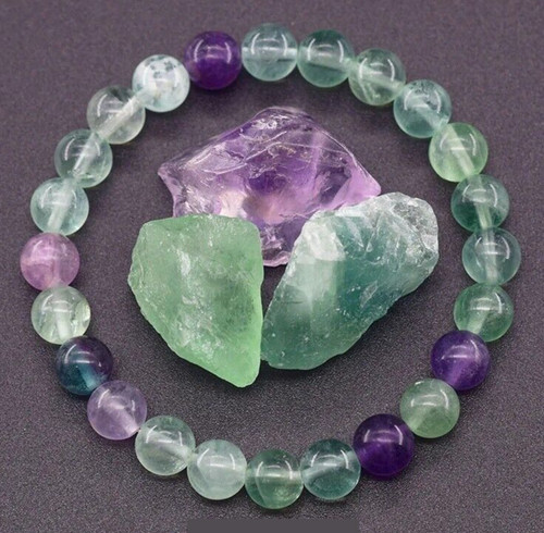Bracelet perles fluorite - perles,