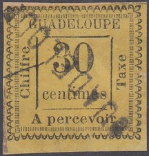 GUADELOUPE Française Timbres-Taxe 1884 Yvert 10 Oblitéré (ref#18430)