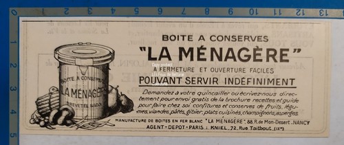 Boite conserve menagere - boite, la