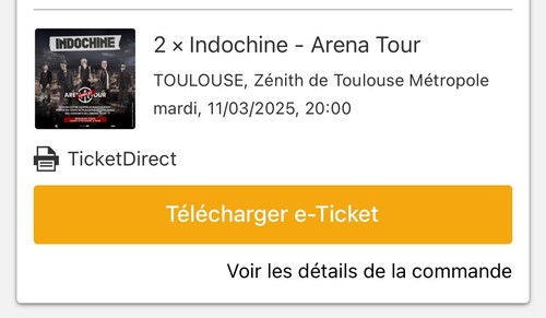 Deux places concert - de,