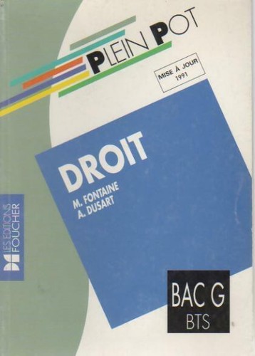 Droit bac bts 1991 m - ,