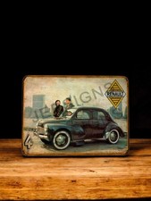 plaque métal vintage Renault 4cv
