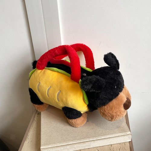 Sac main peluche chien - en,