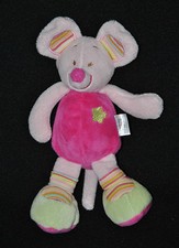 Doudou Peluche Souris Rose