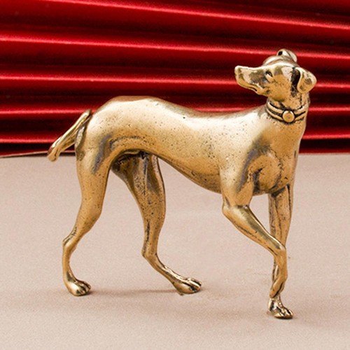 Figurine chien laiton - figurine, en