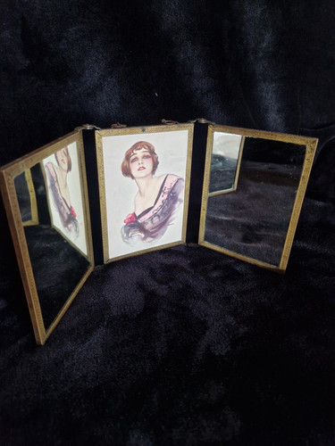 Miroir triptyque art déco - miroir,
