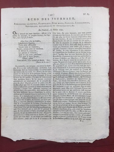 Journal révolution française - journal,