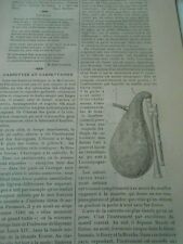 Cabrettes et Cabrettaires Gravure Old Print 1898