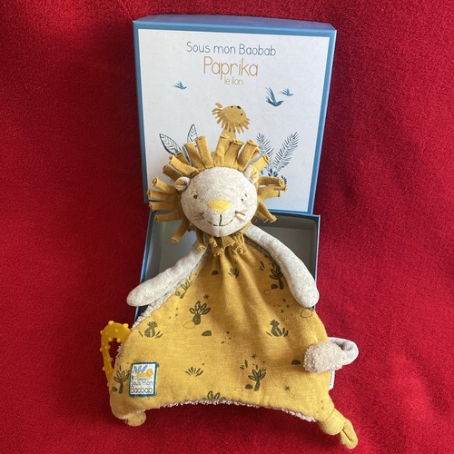 Doudou plat lion - plat,