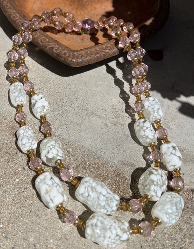 Collier ancien perles verre