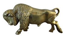 Figurine miniature Bison en laiton longueur 10 cm hauteur 5 cm Poids 215 grs