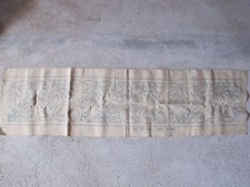 Toile à broder ancienne en lin - début 20ème - 40cm x 150cm