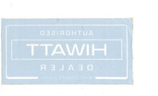 STICKER  COLLECTOR   " AUTHORISED HIWATT DEALER "