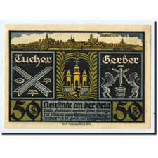 [#360973] Billet, Allemagne, Neustadt a.d Orla Stadt, 50 Pfennig, château, 1921