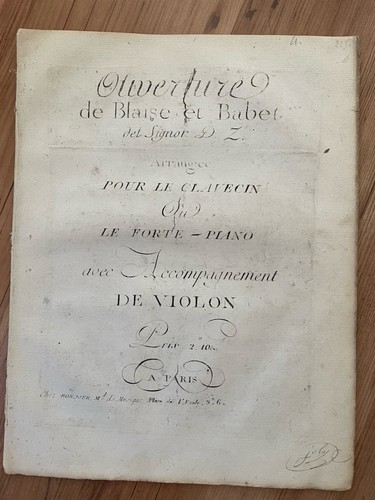 Dezede ouverture blaise et - blaise,