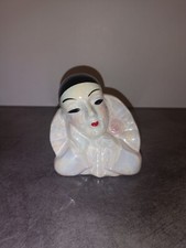 Buste en Porcelaine irrisé de Pierrot (vintage)
