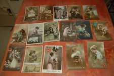 Carte postale ancienne - Femme  - Heureuse Année - robe ancienne - 16 C.Postales