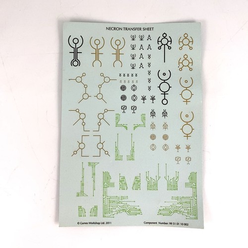 Necron transfer sheet - x1,