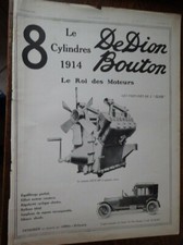 DE DION BOUTON 8 CYL le roi des moteurs publicité papier ILLUSTRATION NOEL 1913