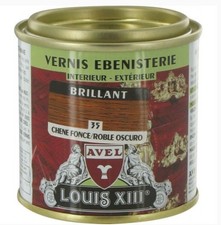 Vernis ébénisterie résine polyuréthane protection bois Chêne foncé brillant 250M