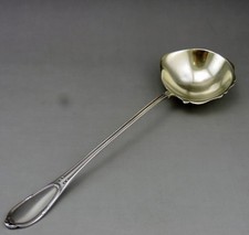 Art Deco Louche à sauce en argent massif minerve et vermeil Olier & Caron 90G