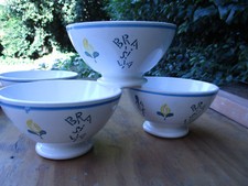 RARE - Lot de 4 Anciens Bol DIGOIN France Decor CAFES BRASILIA Cafe au Lait