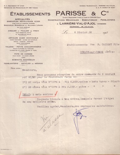 Larriere val ajol lettre - larriere,