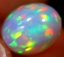 Opale 5,68Cts 100% NATURELLE et Équitable 14x11mm!+ VIDÉO!! (NO INDIAN FAKE!)