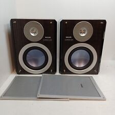 Philips MZ-9 BookShelf Speaker System TESTED Aluminium Cone Technology 6 Ohm