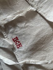 Antique French Linen Duvet Cover - White Small Quilt Cover - Handmade