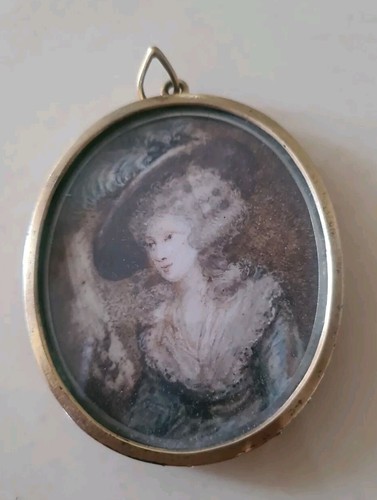 Ancien tableau miniature cadre - ancien,