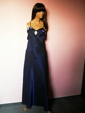 Robe de soirée - Robe de mariée - Bleu avec broche strass - Taille S/M