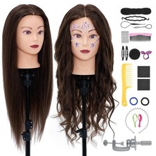 Tete a CoifferNeverland 28" Tête à Coiffer Coiffure Professionnel80% de Cheve...