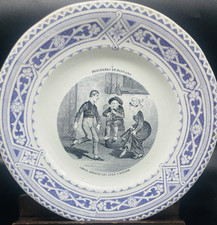 Assiette parlante XIX faïence