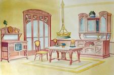 ESTAMPE 1900 Salle à manger
