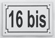 plaque pvc numero de rue ou de maison 150x100 mm blanche