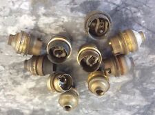 Lot de 10 Anciennes Douilles B22 Laiton et Porcelaine