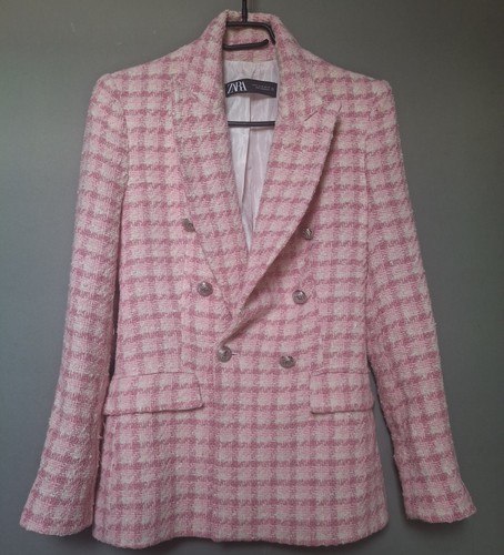 Blazer zara rose blanc - rose, 34