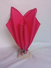 Ancienne lampe de table des années 1970/1980 en tissu - état de marche