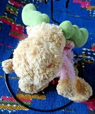 CB2/ DOUDOU PELUCHE NICI ELAN CARIBOU CERF ROSE VERT 20 CM TBE