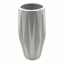 Vase Déco en Céramique "Origami" 24cm Blanc