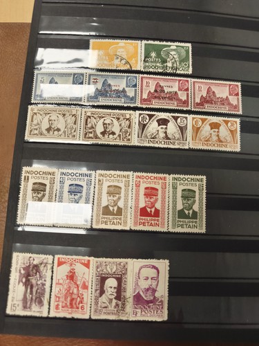 Lot timbres indochine - de,