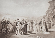 Gravure - 1899 : Napoléon décorant Oberkampf à Jouy-en-Josas.