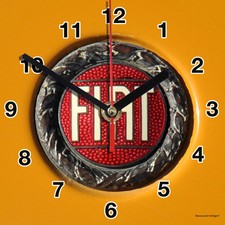 ANTIQUE FIAT LOGO WALL CLOCK