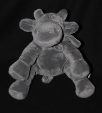 Peluche NOUKIES NOUKIE'S doudou vache grise poudre d'étoiles 19 cm assis TBE