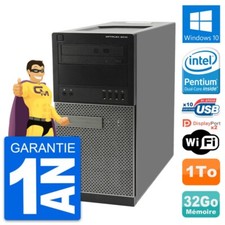 PC Tour Dell OptiPlex 9010 Intel G630 RAM 32Go Disque Dur 1To Windows 10 Wifi