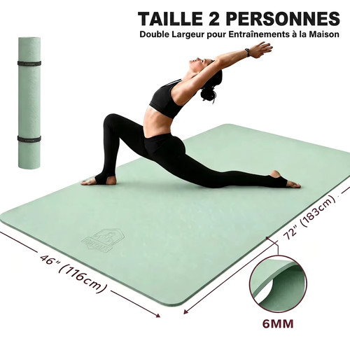 Tapis yoga 116x183cm tpe - yoga,