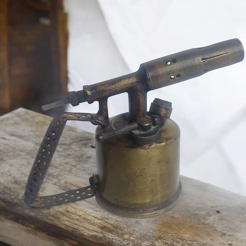Lampe souder ancienne laiton - lampe, a