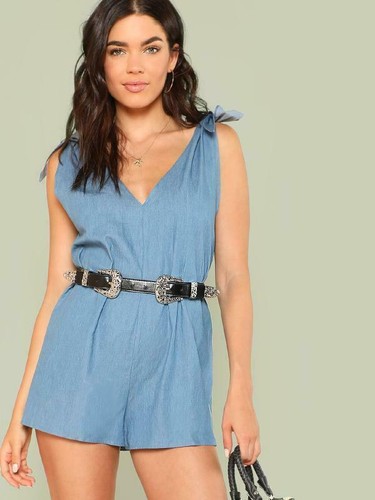 Combi short salopette bleu - short,