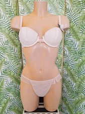 DIM ENSEMBLE LINGERIE TAILLE 90B / 40 COLORIS NACRE / ROSE ( PROTOTYPE )